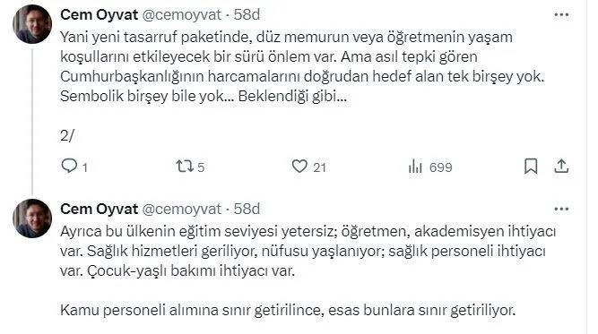 Ekonomistlerden 'Kamuda Tasarruf Paketi' tepkisi: Cumhurbaşkanlığının harcamalarını hedef alan sembolik bir şey bile yok! 10
