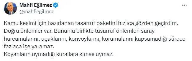 Ekonomistlerden 'Kamuda Tasarruf Paketi' tepkisi: Cumhurbaşkanlığının harcamalarını hedef alan sembolik bir şey bile yok! 9