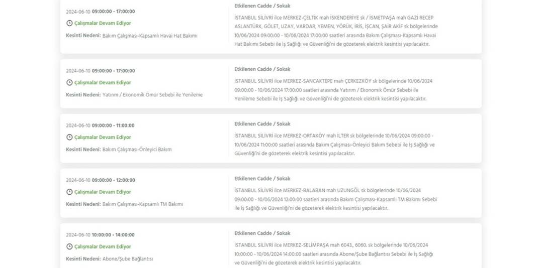 BEDAŞ: İstanbul'da 23 ilçede elektrikler kesilecek 15