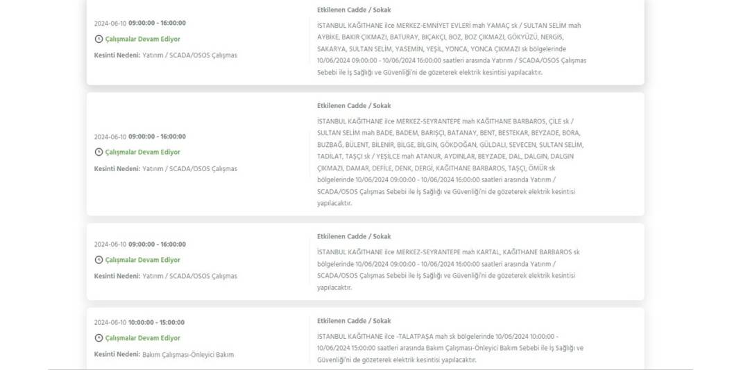 BEDAŞ: İstanbul'da 23 ilçede elektrikler kesilecek 16
