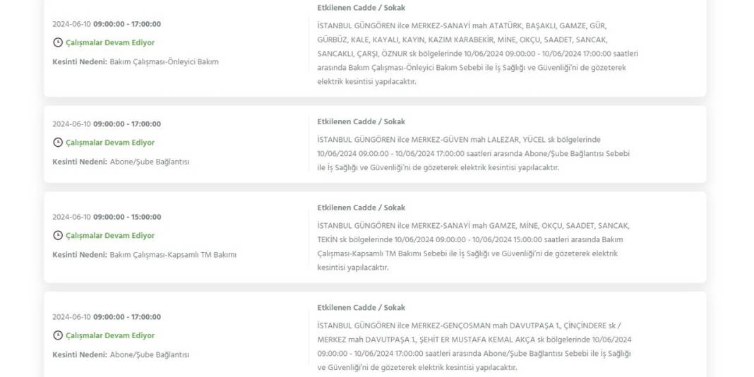 BEDAŞ: İstanbul'da 23 ilçede elektrikler kesilecek 13
