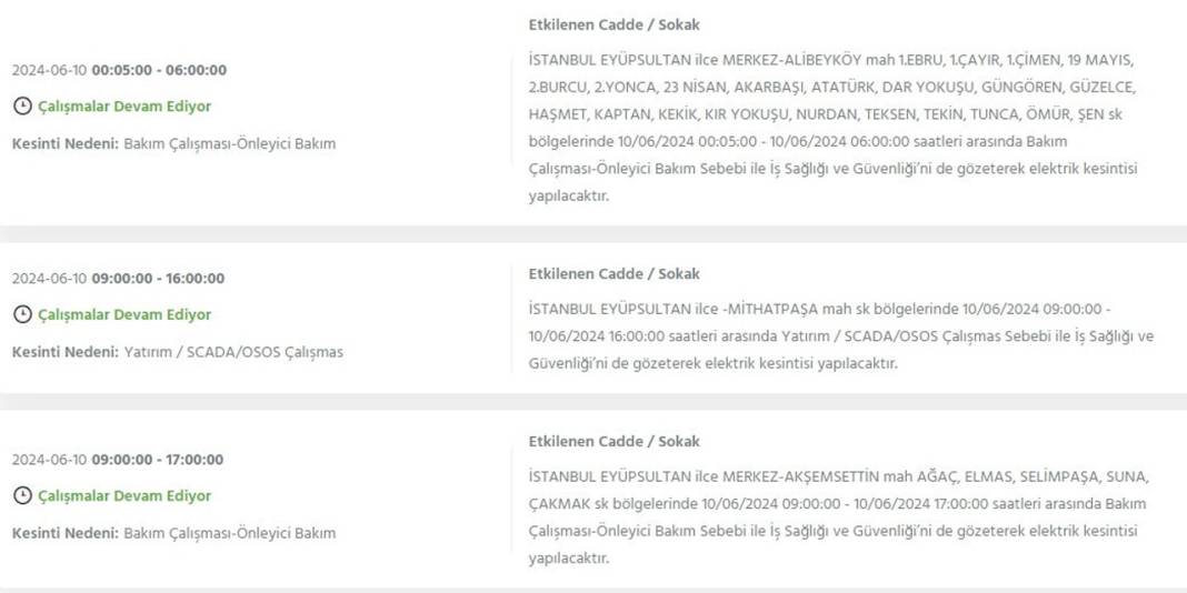 BEDAŞ: İstanbul'da 23 ilçede elektrikler kesilecek 11