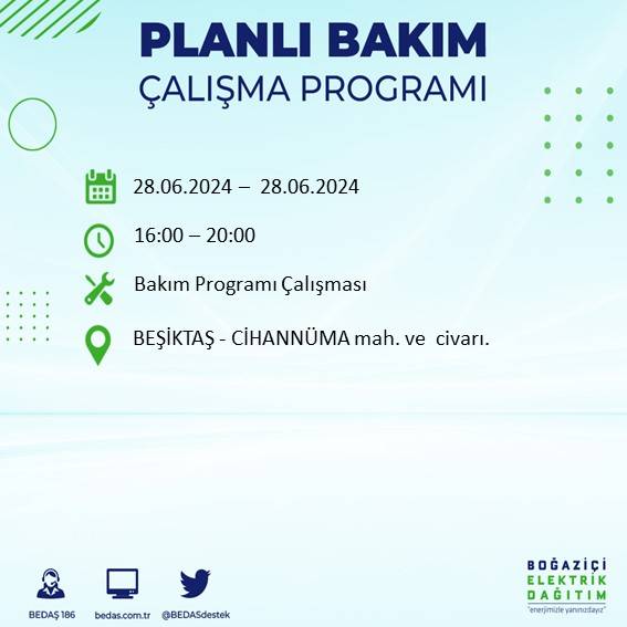 BEDAŞ açıkladı: Yarın İstanbul'da bu ilçelerde elektrik kesintisi yaşanacak 2