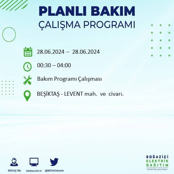 BEDAŞ açıkladı: Yarın İstanbul'da bu ilçelerde elektrik kesintisi yaşanacak 3