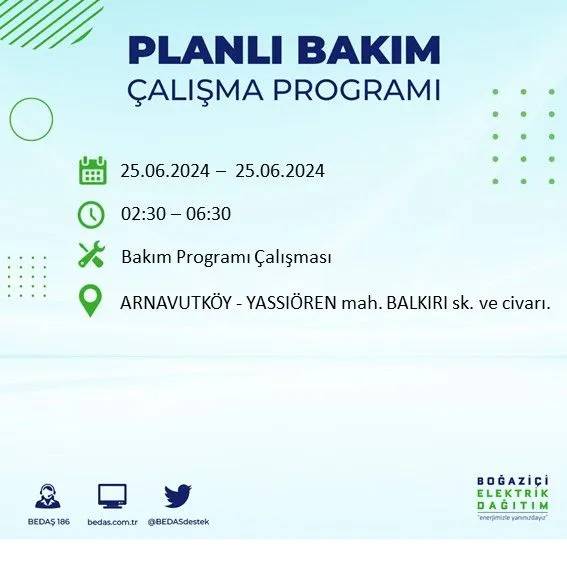 BEDAŞ duyurdu: İstanbul'da yarın elektrik kesintisi yaşanacak ilçeler 4