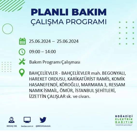 BEDAŞ duyurdu: İstanbul'da yarın elektrik kesintisi yaşanacak ilçeler 5