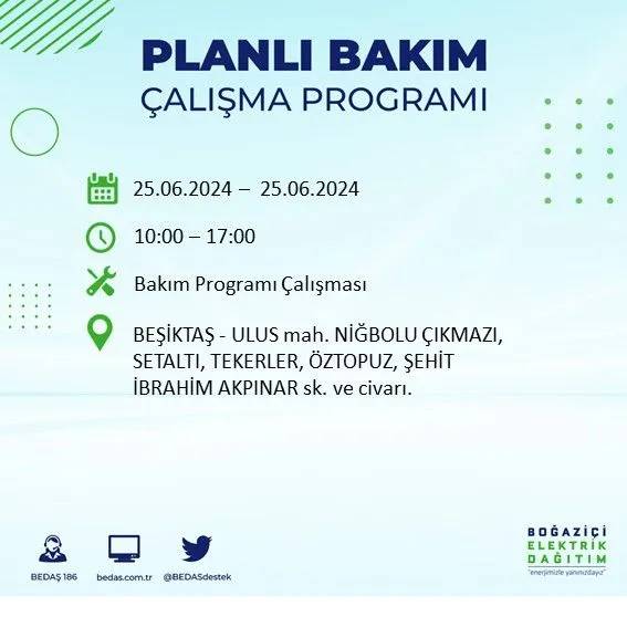 BEDAŞ duyurdu: İstanbul'da yarın elektrik kesintisi yaşanacak ilçeler 10