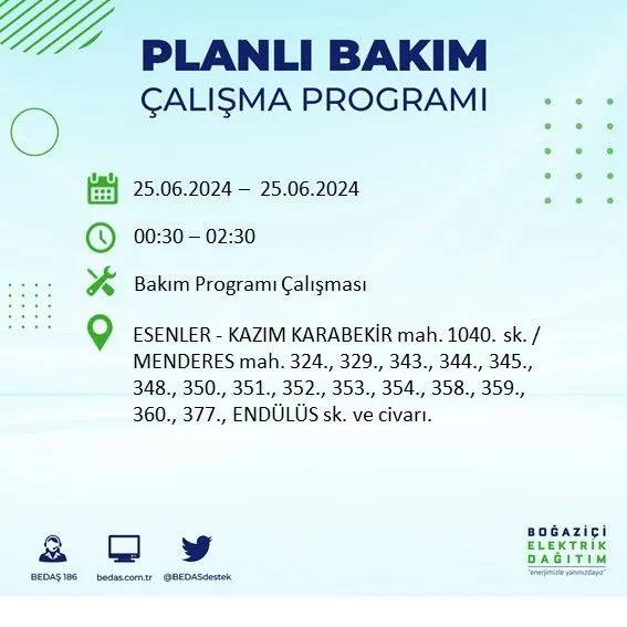 BEDAŞ duyurdu: İstanbul'da yarın elektrik kesintisi yaşanacak ilçeler 11