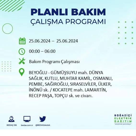 BEDAŞ duyurdu: İstanbul'da yarın elektrik kesintisi yaşanacak ilçeler 13