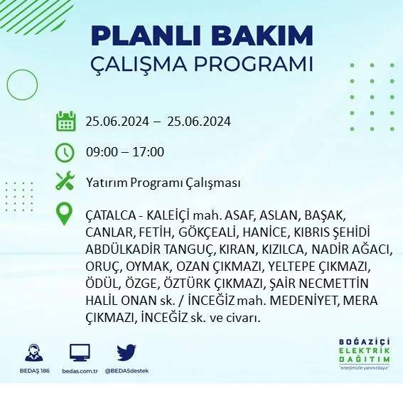 BEDAŞ duyurdu: İstanbul'da yarın elektrik kesintisi yaşanacak ilçeler 15