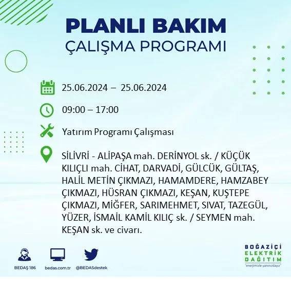 BEDAŞ duyurdu: İstanbul'da yarın elektrik kesintisi yaşanacak ilçeler 30