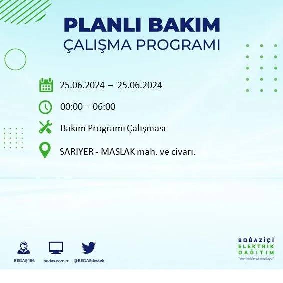 BEDAŞ duyurdu: İstanbul'da yarın elektrik kesintisi yaşanacak ilçeler 21