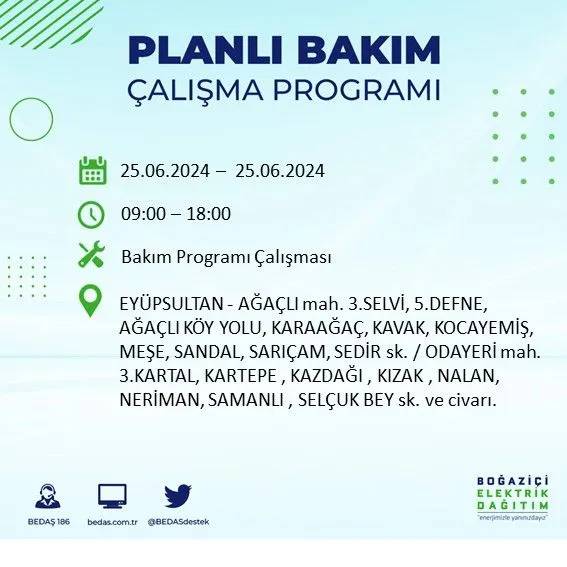 BEDAŞ duyurdu: İstanbul'da yarın elektrik kesintisi yaşanacak ilçeler 22