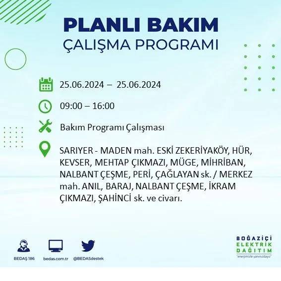 BEDAŞ duyurdu: İstanbul'da yarın elektrik kesintisi yaşanacak ilçeler 23