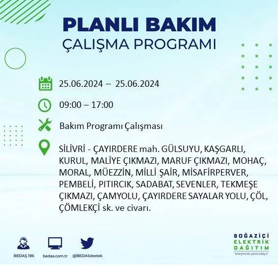 BEDAŞ duyurdu: İstanbul'da yarın elektrik kesintisi yaşanacak ilçeler 26