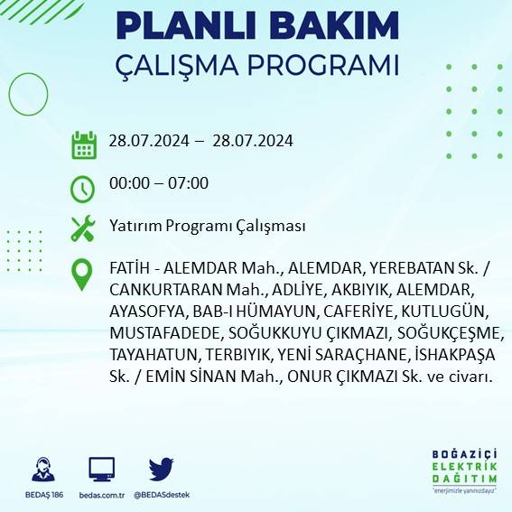 BEDAŞ açıkladı: İstanbul'da hangi ilçede, ne zaman elektrik kesintisi yaşanacak? 4