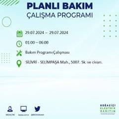 BEDAŞ duyurdu: İstanbul'da bugün elektrik kesintisi yaşanacak ilçeler 62