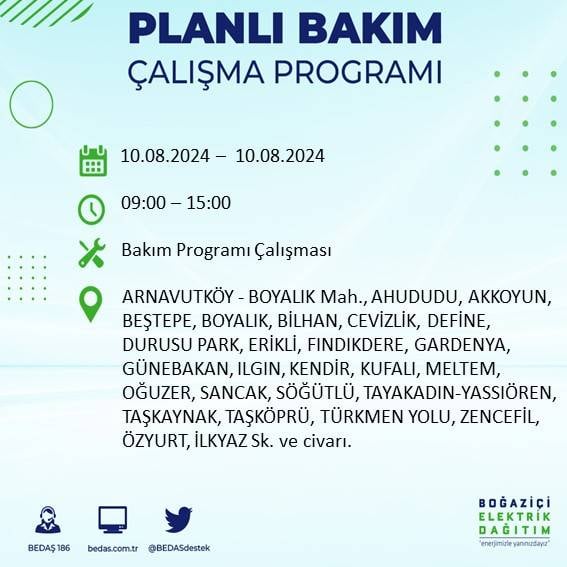 İstanbullular dikkat BEDAŞ açıkladı: Yarın bu ilçelerde elektrik kesintisi yaşanacak! 1