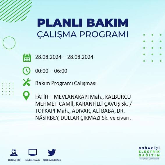 BEDAŞ açıkladı: İstanbul'da yarın elektrik kesintisi yaşanacak ilçeler 47