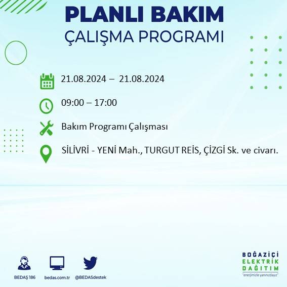 BEDAŞ açıkladı: İstanbul'da elektrik kesintisi yaşayacak ilçeler 40