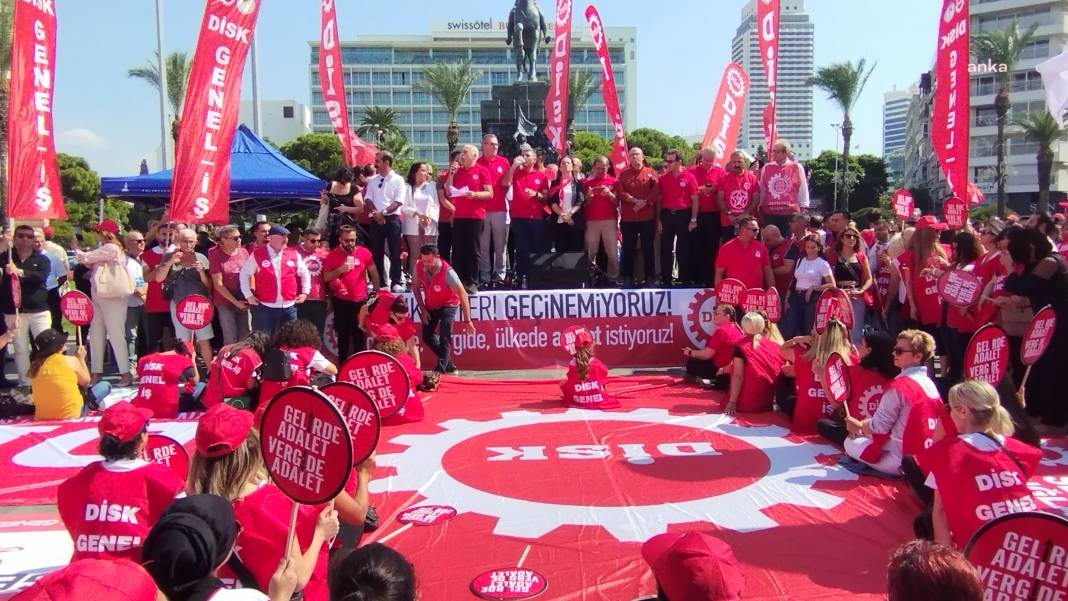 DİSK'ten İzmir Büyük İşçi Buluşması: 'Gelirde, vergide, ülkede adalet' 4