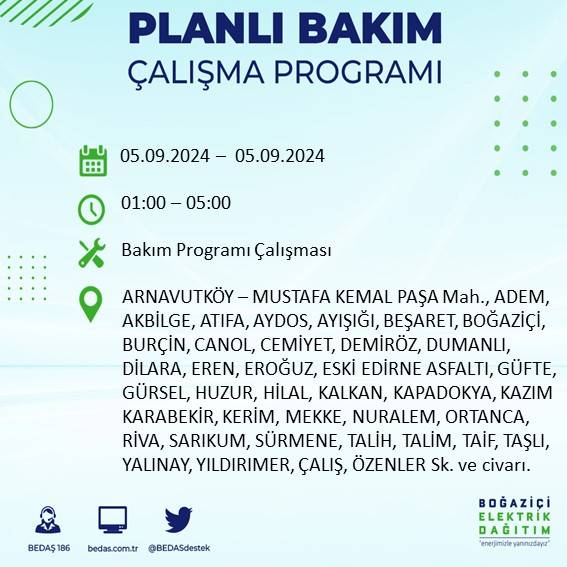 İstanbul'da elektrik kesintisi olan ilçeler açıklandı 41