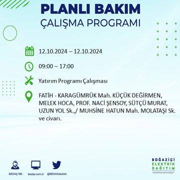 BEDAŞ'tan açıklama: İstanbul'da 12 Ekim'de elektrik kesintisi yaşanacak, hangi ilçeler etkilenecek? 52