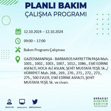 BEDAŞ'tan açıklama: İstanbul'da 12 Ekim'de elektrik kesintisi yaşanacak, hangi ilçeler etkilenecek? 53