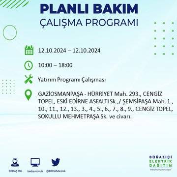 BEDAŞ'tan açıklama: İstanbul'da 12 Ekim'de elektrik kesintisi yaşanacak, hangi ilçeler etkilenecek? 55