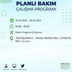 BEDAŞ duyurdu: İstanbul'da 30 Ekim'de elektrik kesintisi yaşanacak ilçeler 36