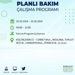 BEDAŞ duyurdu: İstanbul'da 30 Ekim'de elektrik kesintisi yaşanacak ilçeler 38