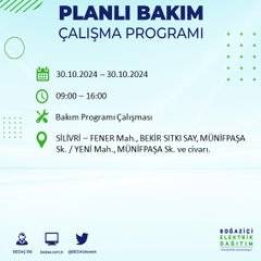 BEDAŞ duyurdu: İstanbul'da 30 Ekim'de elektrik kesintisi yaşanacak ilçeler 47