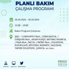 BEDAŞ duyurdu: İstanbul'da 30 Ekim'de elektrik kesintisi yaşanacak ilçeler 53