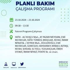 BEDAŞ'tan uyarı: 23 Ekim Çarşamba günü İstanbul'da elektrik kesintileri olacak ilçeler... 64