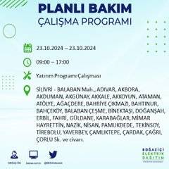 BEDAŞ'tan uyarı: 23 Ekim Çarşamba günü İstanbul'da elektrik kesintileri olacak ilçeler... 78