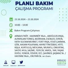 BEDAŞ'tan uyarı: 23 Ekim Çarşamba günü İstanbul'da elektrik kesintileri olacak ilçeler... 2