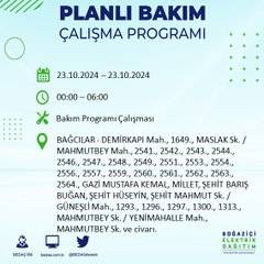 BEDAŞ'tan uyarı: 23 Ekim Çarşamba günü İstanbul'da elektrik kesintileri olacak ilçeler... 8