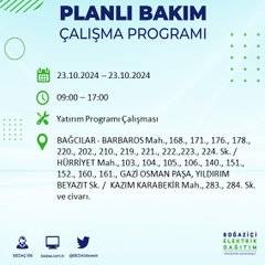 BEDAŞ'tan uyarı: 23 Ekim Çarşamba günü İstanbul'da elektrik kesintileri olacak ilçeler... 6