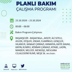 BEDAŞ'tan uyarı: 23 Ekim Çarşamba günü İstanbul'da elektrik kesintileri olacak ilçeler... 23