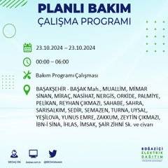 BEDAŞ'tan uyarı: 23 Ekim Çarşamba günü İstanbul'da elektrik kesintileri olacak ilçeler... 24