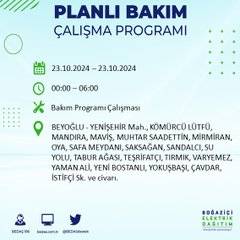 BEDAŞ'tan uyarı: 23 Ekim Çarşamba günü İstanbul'da elektrik kesintileri olacak ilçeler... 33