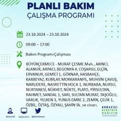 BEDAŞ'tan uyarı: 23 Ekim Çarşamba günü İstanbul'da elektrik kesintileri olacak ilçeler... 35