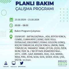 BEDAŞ'tan uyarı: 23 Ekim Çarşamba günü İstanbul'da elektrik kesintileri olacak ilçeler... 44