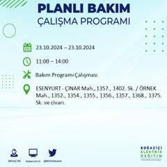 BEDAŞ'tan uyarı: 23 Ekim Çarşamba günü İstanbul'da elektrik kesintileri olacak ilçeler... 48