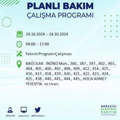 24 Ekim Perşembe günü İstanbul'da elektrik kesintisi yaşanacak ilçeler... 8