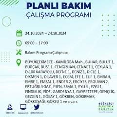 24 Ekim Perşembe günü İstanbul'da elektrik kesintisi yaşanacak ilçeler... 28