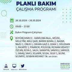 24 Ekim Perşembe günü İstanbul'da elektrik kesintisi yaşanacak ilçeler... 31