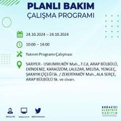 24 Ekim Perşembe günü İstanbul'da elektrik kesintisi yaşanacak ilçeler... 63