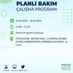 24 Ekim Perşembe günü İstanbul'da elektrik kesintisi yaşanacak ilçeler... 47