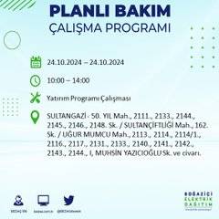 24 Ekim Perşembe günü İstanbul'da elektrik kesintisi yaşanacak ilçeler... 75